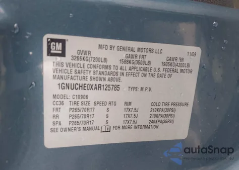 2010 Chevrolet Suburban 1500 Ls from USA, damaged, VIN 1GNUCHE0XAR125785